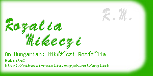 rozalia mikeczi business card